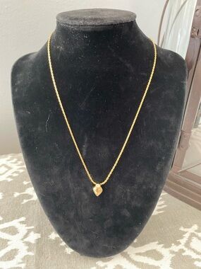 Christian Dior Gold Heart Pendant Necklace